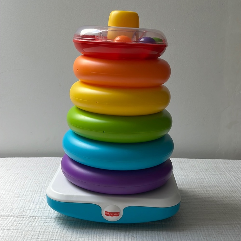 Fisher Price Giant Rock a Stack Oversized Stacking Rings Toddler Toy